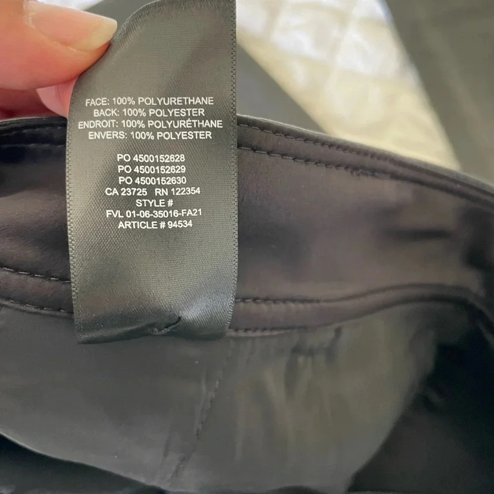 Aritzia Babaton vegan leather straight leg pants - Picture 9 of 11